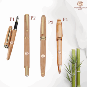 P1- Crafted Premium Bamboo Fountain Pen with vaccum forming ink filling facility.