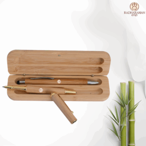 Premium Empty Bamboo Pen Box for 2 Pen