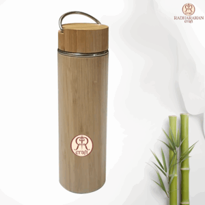 Premium Bamboo insulated Steel (SUS 304) water bottle/flask. (500ML)