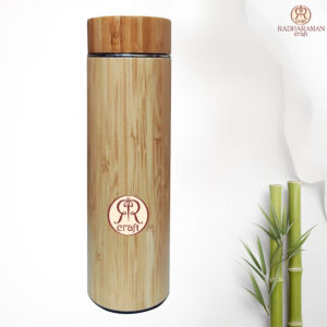 Premium Bamboo insulated Steel (SUS 304) water bottle/flask. (500 ML) RRC-B7