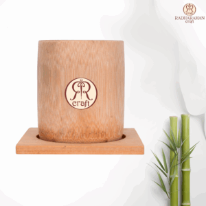 Uniquely crafted Organic Bamboo Cup with Coaster RRC-CC1